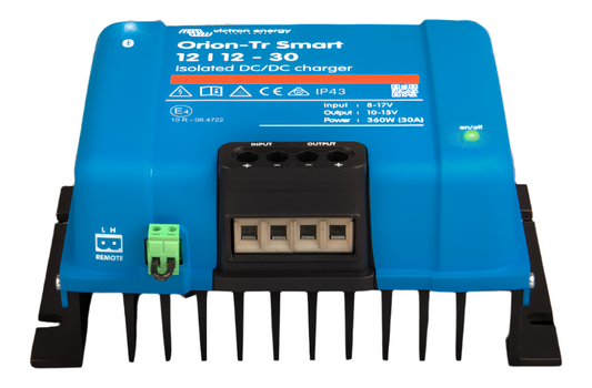 ORION-TR SMART 12V TO 12V-30A (360W) ISOLATED DC-DC CHARGER
