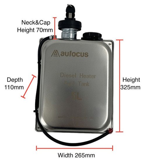 2KW Bluetooth Diesel Heater Kit + 5L Stainless Steel Tank
