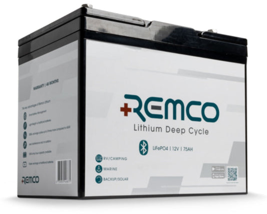 REMCO 75AH LIFEPO4 BATTERY + BLUETOOTH