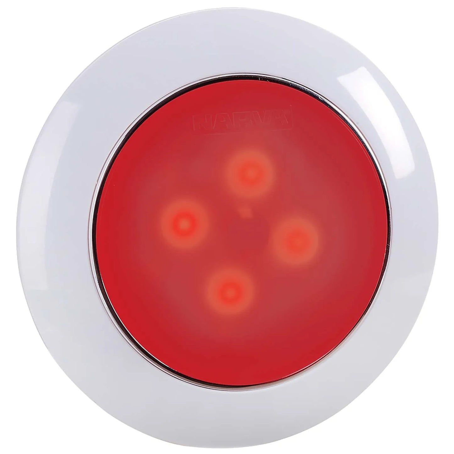 NARVA 9-33V SATURN LAMP DUAL COLOUR 75MM LED INTERIOR LAMP WITH TOUCH ON/OFF WHITE/RED