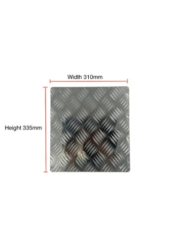 5L Silver Checker Plate Tank Cover - GEN4