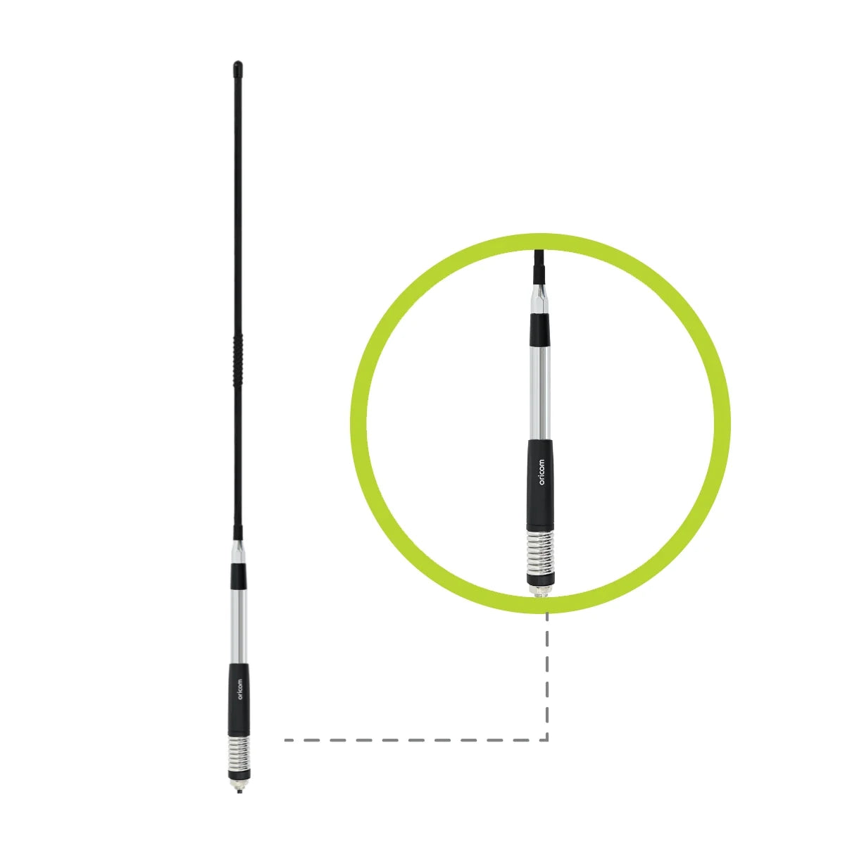 ANU206 6.5dBi Ground-Independent UHF CB Antenna | 830mm