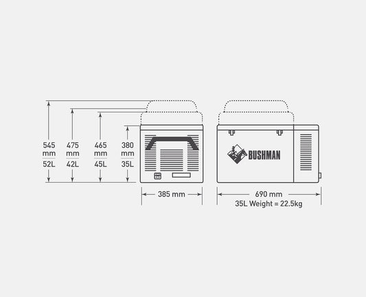 BUSHMAN FRIDGE 35L / 35L-52L