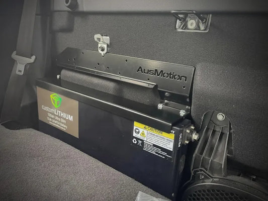 FORD RANGER (RA) PREMIUM AUDIO & RAPTOR BEHIND SEAT BATTERY MOUNT CUSTOM LITHIUM 100AH