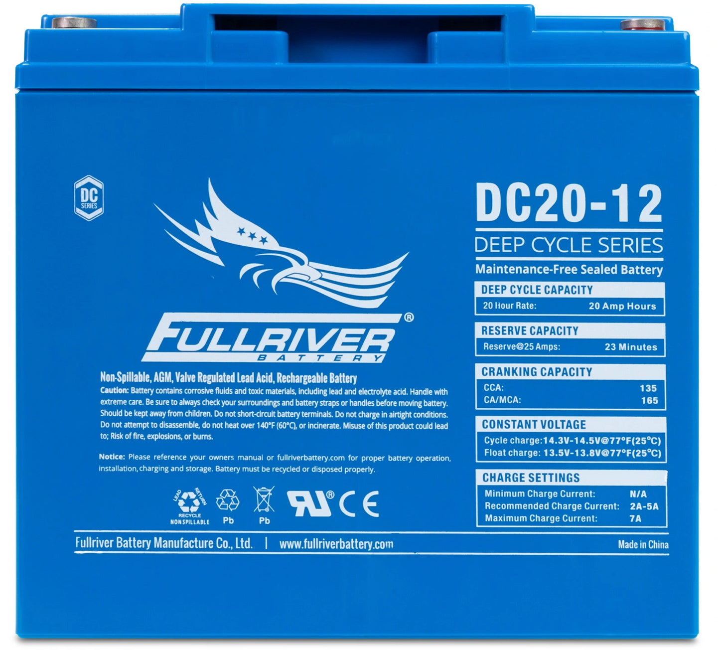 FULLRIVER DC SERIES 12V 20AH AGM BATTERY