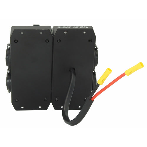 12V/24V DOUBLE CONTROL BOX - 4X CIGARETTE 1X DUAL USB 2X 50A ANDERSON