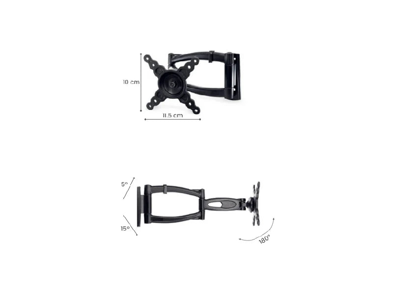 SLIM FULL MOTION SWIVEL TV WALL BRACKET SUIT 10 INCH - 30 INCH