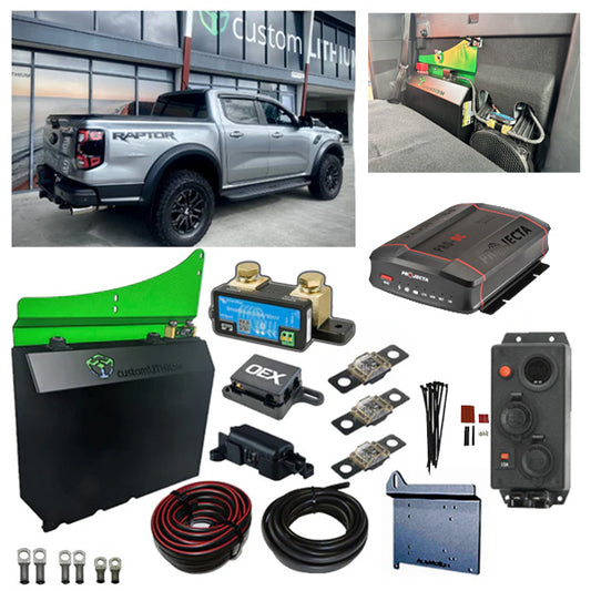FORD RANGER NEXT GEN (RA) BEHIND SEAT DUAL COMPLETE BATTERY PACKAGE
