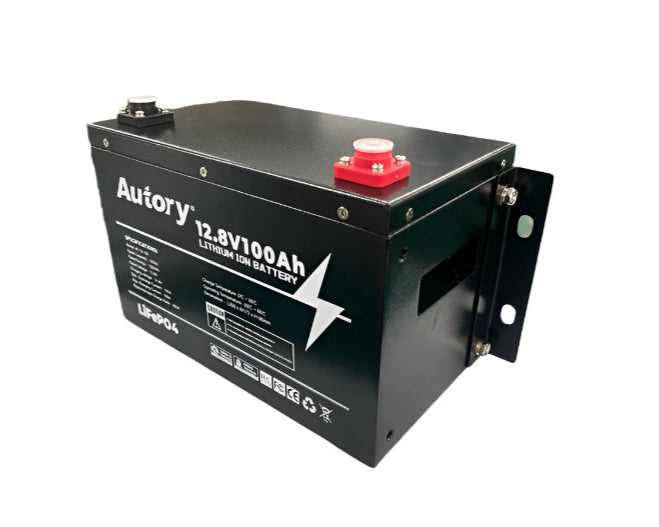 AUTORY 12.8V 100Ah LiFePO4 Battery (All-Metal Casing)