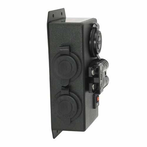 12V/24V LHM CONTROL BOX - 2X MERIT 1X DUAL USB 1X 50A ANDERSON