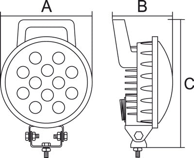 636 SERIES 36W LED FLOOD BEAM WORK LIGHT