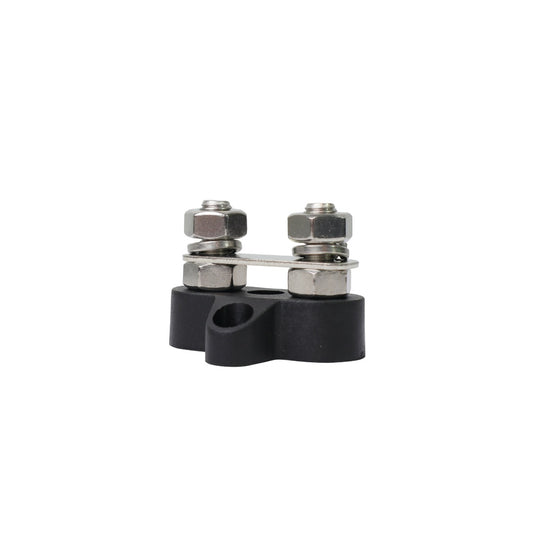 DUAL BLACK M8 POWER DISTRIBUTION POST WITH BRIDGE PLATE