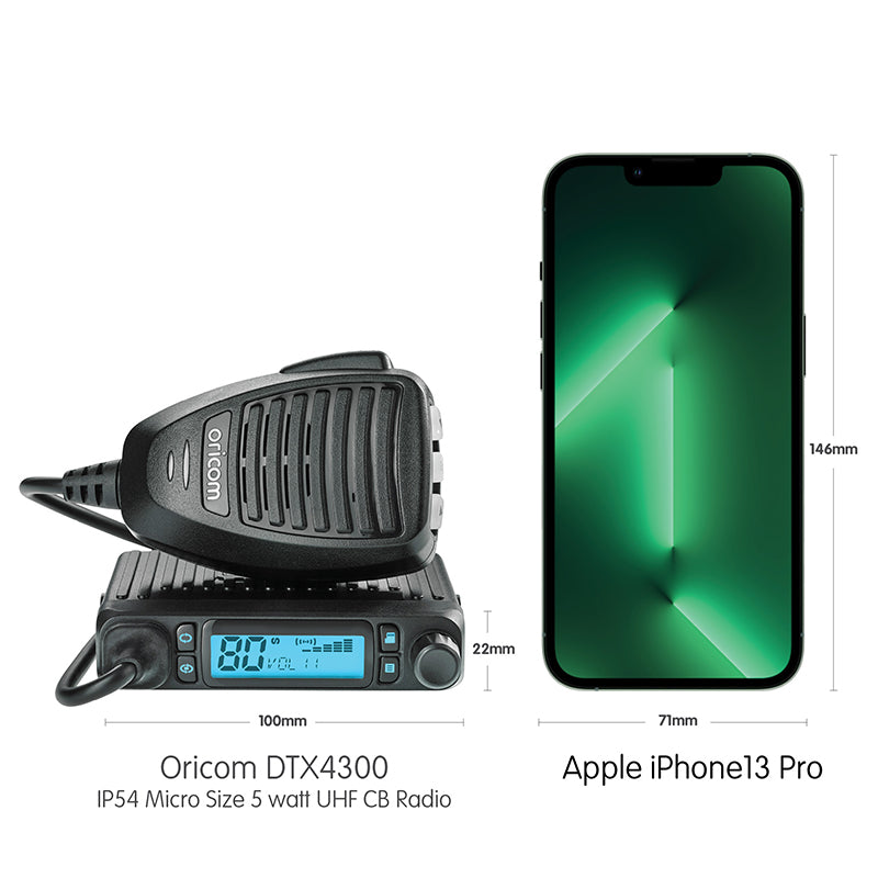 DTX4300 IP54 MICRO SIZE 4 WATT UHF CB RADIO