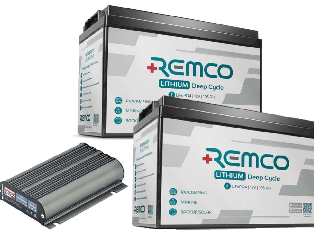 REMCO 105AH LIFEPO4 BATTERY + BLUETOOTH+CHARGER