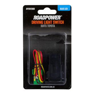 AUXILIARY LIGHT SWITCH (BLUE) TO SUIT TOYOTA TYPE 3 + HARNESS
