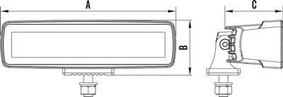 2835AF SERIES STEALTH AMBER 22.8W LED WORK LIGHT