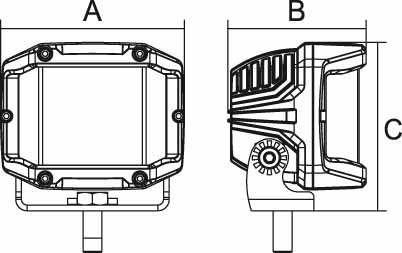 7 SERIES SIDEWINDER LED COMBO BEAM WORK LIGHTS