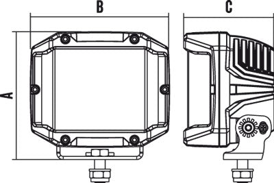 7 SERIES SIDEWINDER LED COMBO BEAM WORK LIGHTS