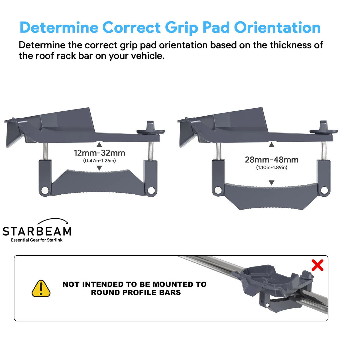Starlink Gen3 Standard Roof Rack Mount - Aluminium Alloy