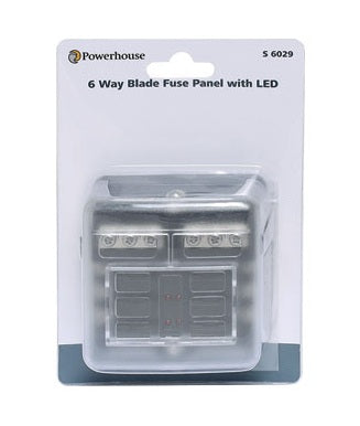 FUSE BLOCK BAR 6 WAY WITH LED