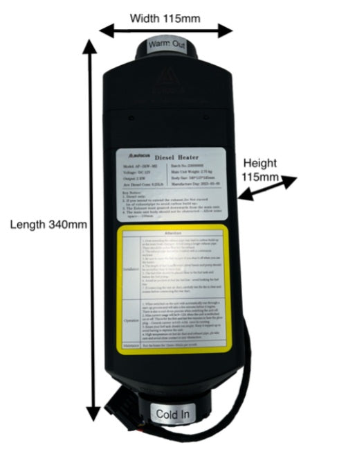 2KW BLUETOOTH DIESEL HEATER KIT + STAINLESS STEEL TANK INSTALLATION AT OUR WORKSHOP