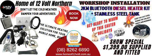 2KW BLUETOOTH DIESEL HEATER KIT + STAINLESS STEEL TANK INSTALLATION AT OUR WORKSHOP