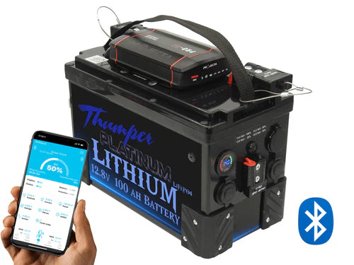 THUMPER LITHIUM BATTERY HUB 100AH PROJECTA PDC25 + BLUETOOTH