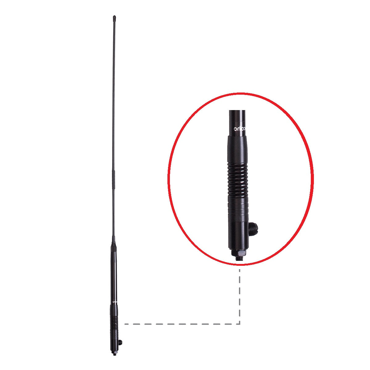 ANU250 6.5dBi UHF CB Antenna | Elevated Feed & Flexible Whip