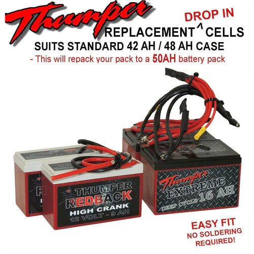 THUMPER REPLACEMENT BATTERIES FOR 48AH BATTERY PACKS