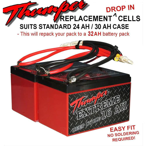 THUMPER REPLACEMENT BATTERIES FOR 30AH BATTERY PACKS