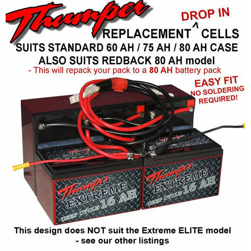THUMPER REPLACEMENT BATTERIES FOR 80AH BATTERY PACKS