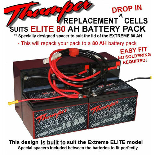 THUMPER REPLACEMENT BATTERIES FOR ELITE 80AH BATTERY PACKS