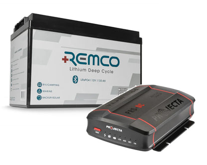 12V 130AH LIFEPO4 BATTERY + BLUETOOTH + PDC25 CHARGER