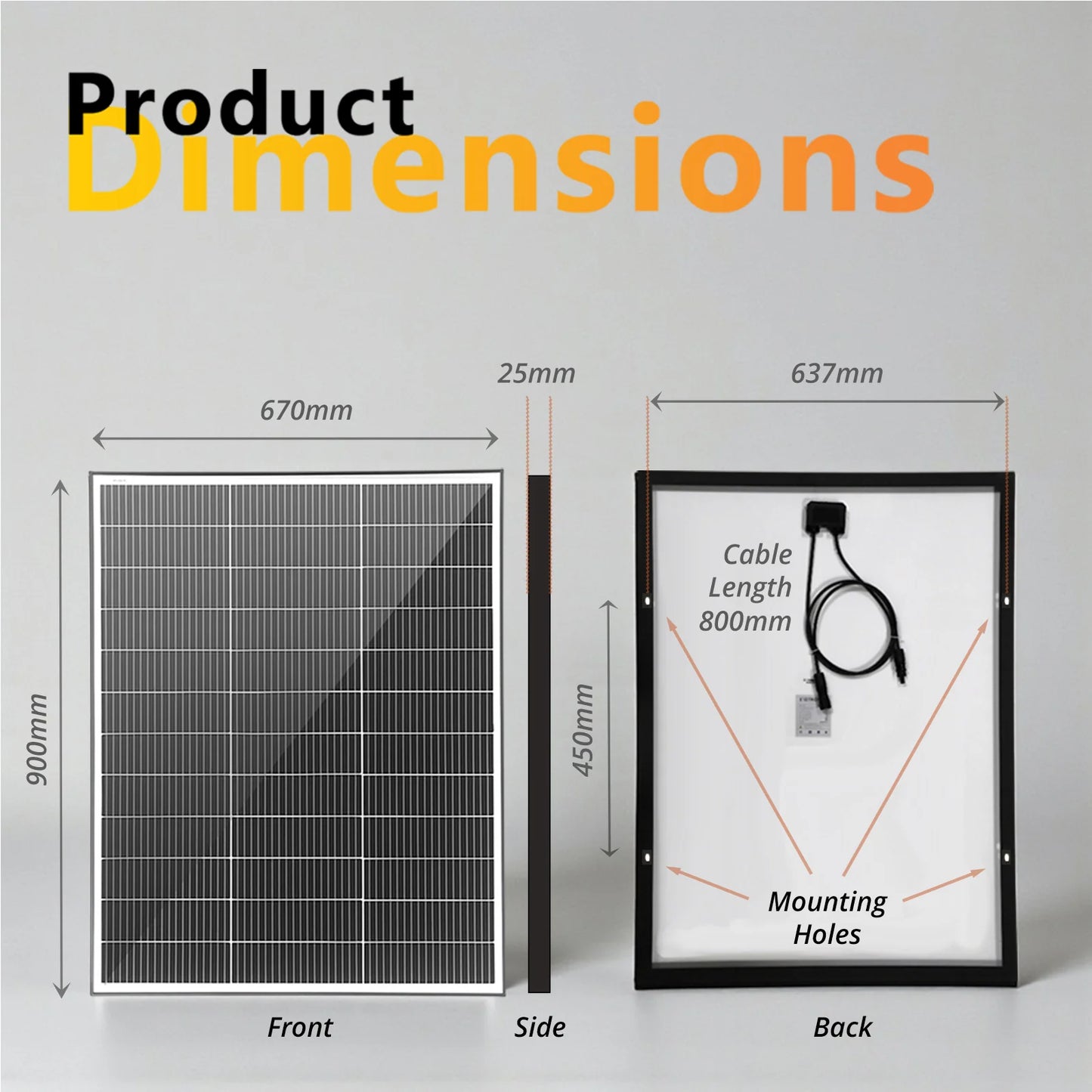 FUSION 130W FIXED SOLAR PANEL
