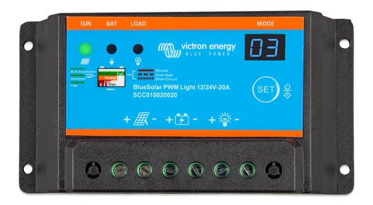 BLUESOLAR PWM-LIGHT CHARGE CONTROLLER 12/24V-20A