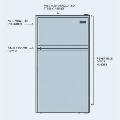 12V/24V 225L Caravan Fridge Freezer (DC225L-X)