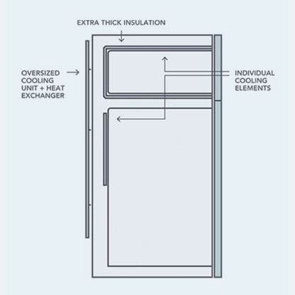 12V/24V 225L Caravan Fridge Freezer (DC225L-X)