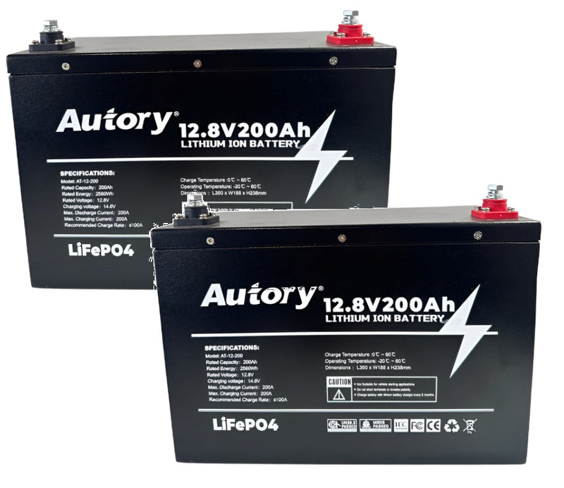 AUTORY 200AH LIFEPO4 BATTERY TWINPACK