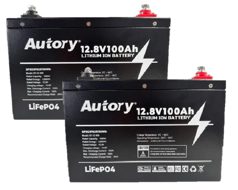 AUTORY 100AH LIFEPO4 BATTERY TWINPACK
