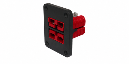 Red 50A Anderson Style Panel Mount Kit | Dual Connector