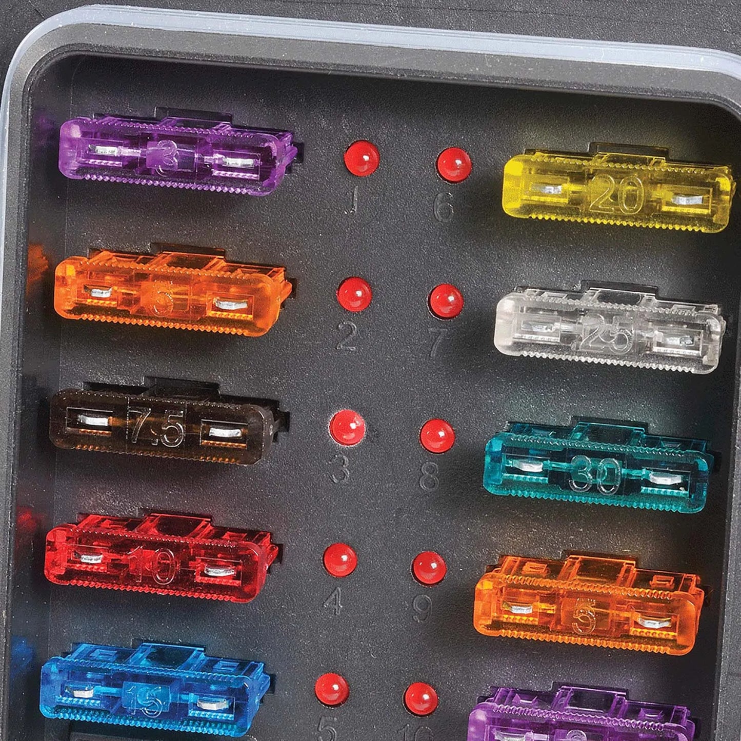 10-WAY WEATHERPROOF STANDARD ATS BLADE FUSE BLOCK