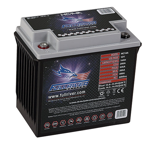 Fullriver 12V 14Ah 200CCA High Crank AGM Battery (HC14A)