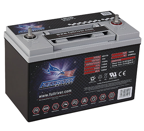 Fullriver 12V 110Ah 1100CCA High Crank AGM Battery (HC110)