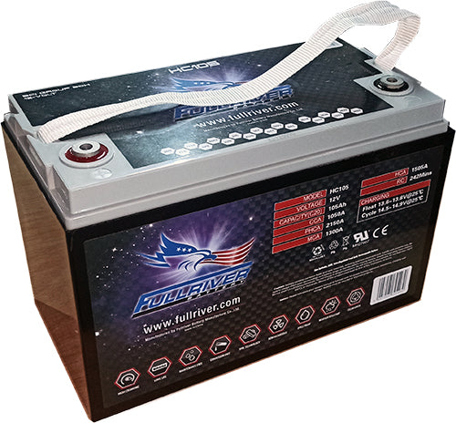 Fullriver 12V 105Ah 1050CCA High Crank AGM Battery (HC105)