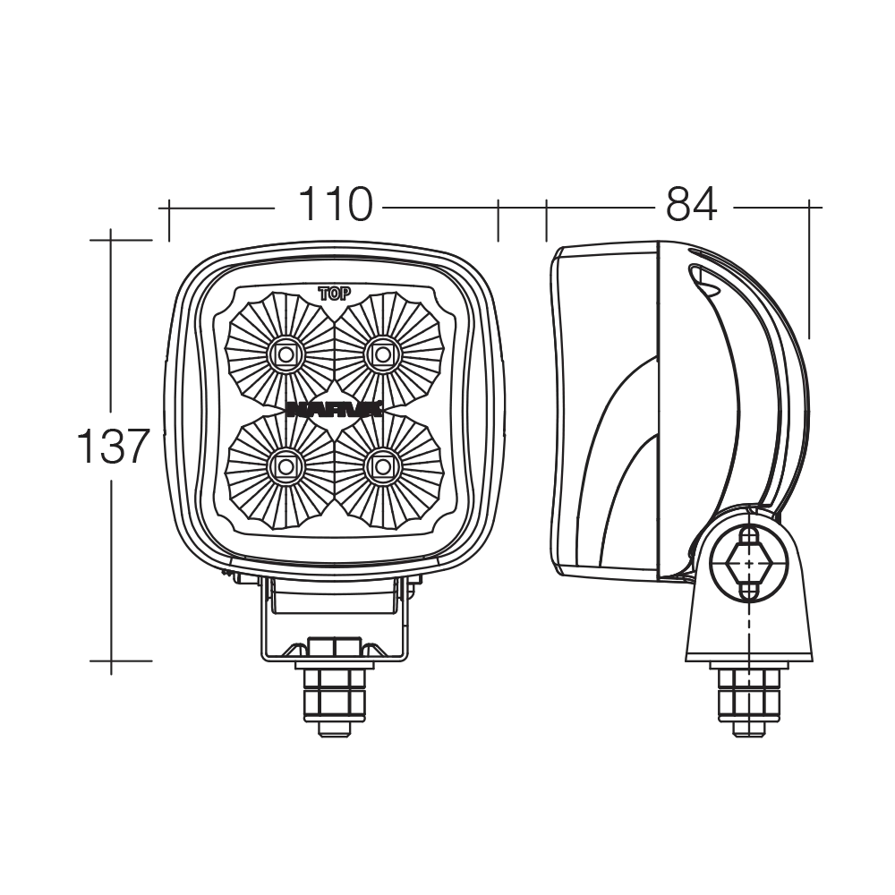 9-64V IP66 LED WORK LAMP FLOOD BEAM