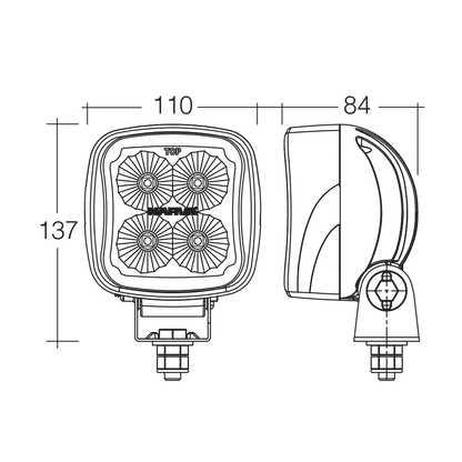 9-64V IP66 LED WORK LAMP FLOOD BEAM