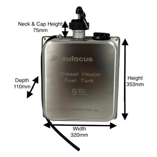 9.5L Stainless Steel Diesel Heater Tank - GEN4