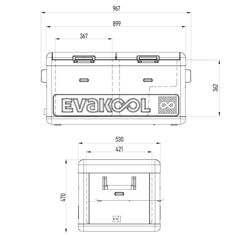 DOWN UNDER II 95L DUAL ZONE FRIDGE FREEZER