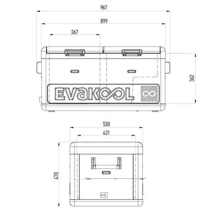 DOWN UNDER II 95L DUAL ZONE FRIDGE FREEZER