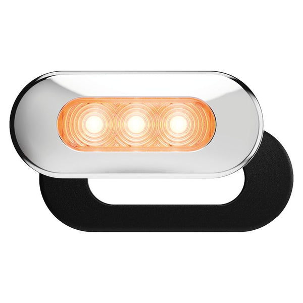 10-30V Amber LED Clearance Light Chrome & Black Trim